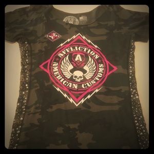 Affliction camo  t-shirt